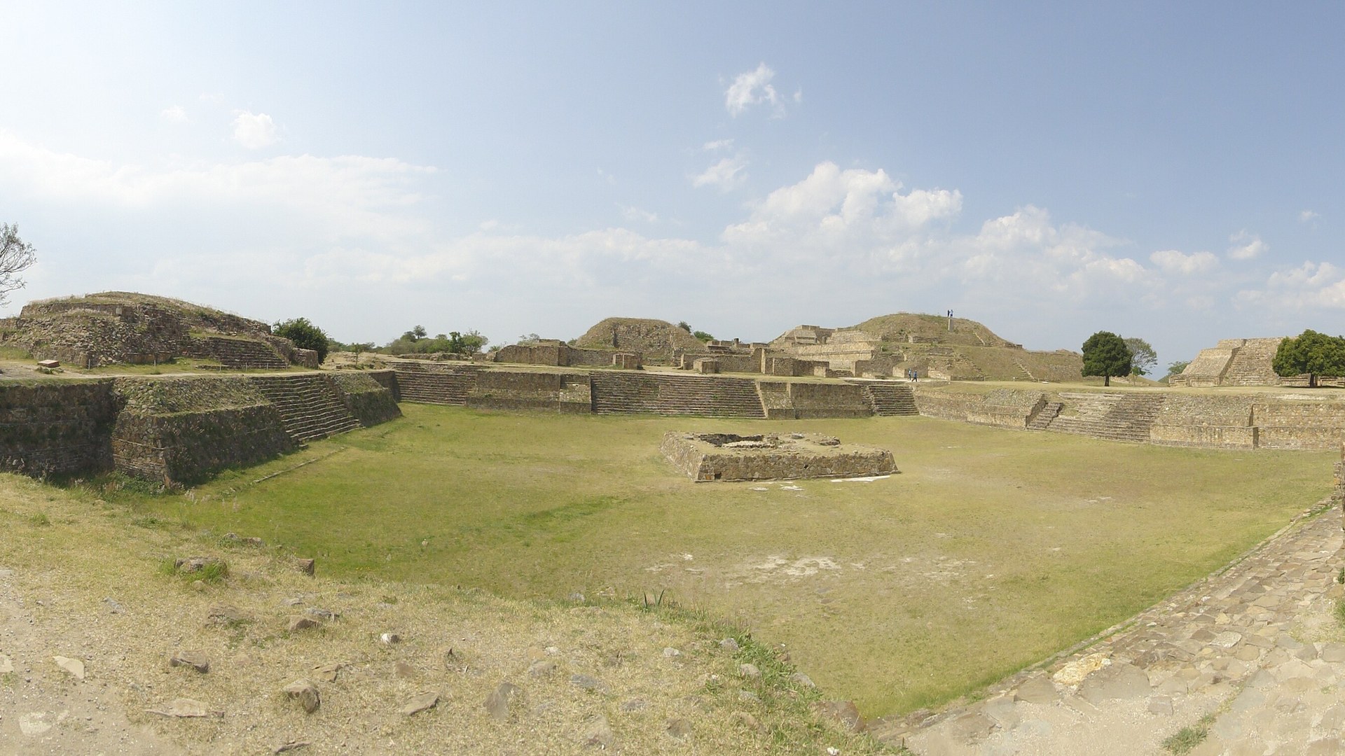 Monte Albán archaeological site overlooking the Central Valleys of Oaxaca